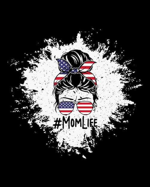 Mom life t shirt design