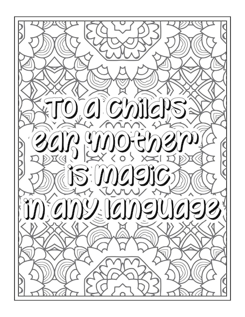 Mom Quotes coloring page For Adult