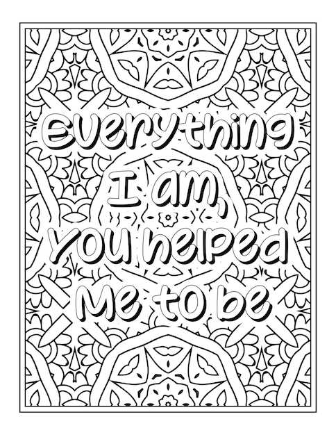 Mom Quotes coloring page For Adult