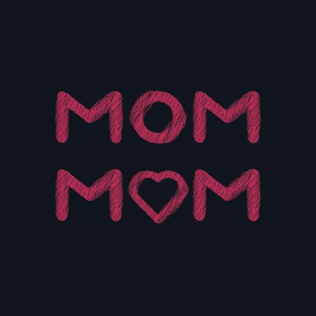 Mom text vector