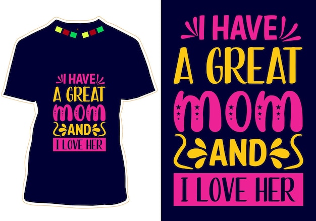 Mom Typography Tshirt Design