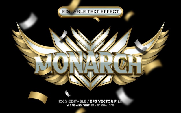 Monarch Editable Text Effect Game Style