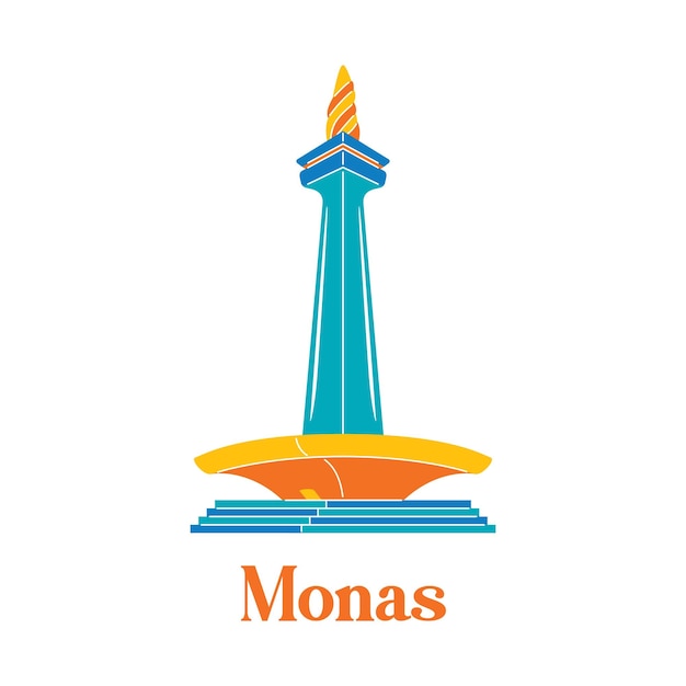 Monas in flat design style