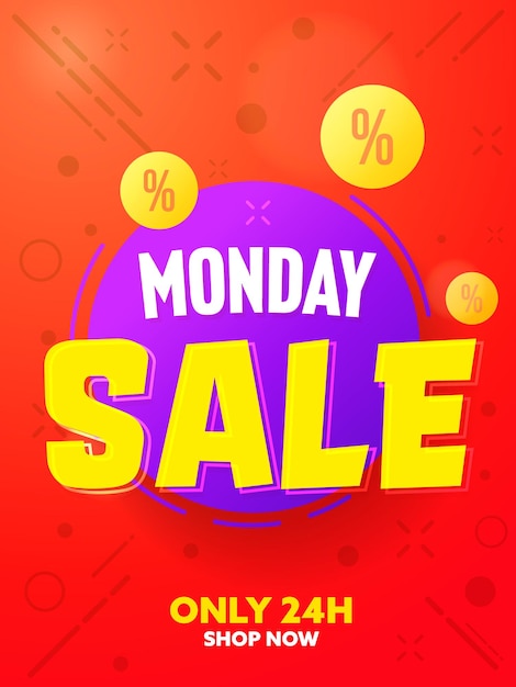 Monday sale banner design template