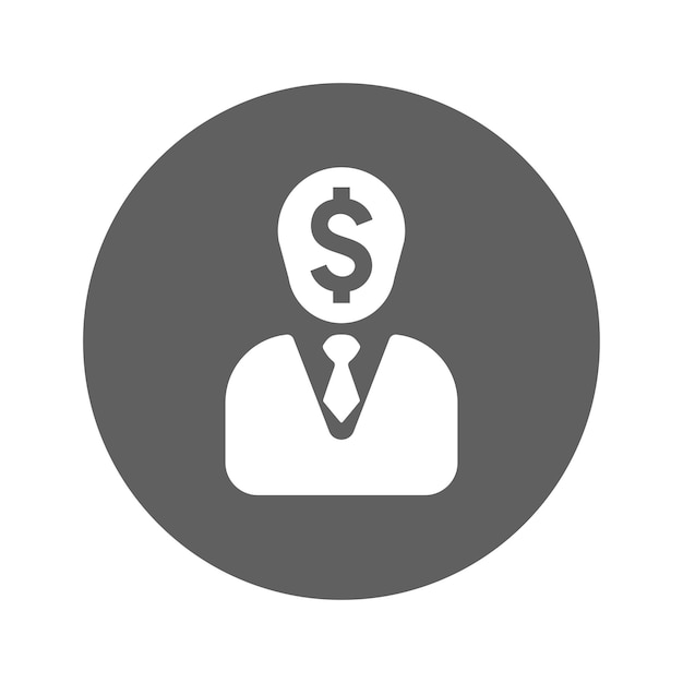 Money agent salesman icon design