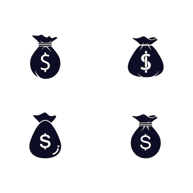 Money bag icon illustration isolated sign symbol Money bag vector logo Flat design