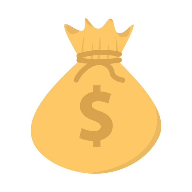 Money Bag icon. Vector Illustration