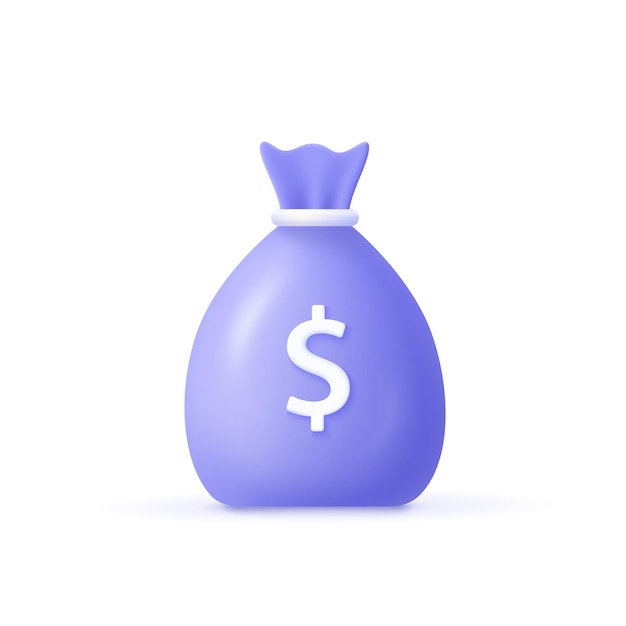 money bag with dollar icon cash interest rate business and finance