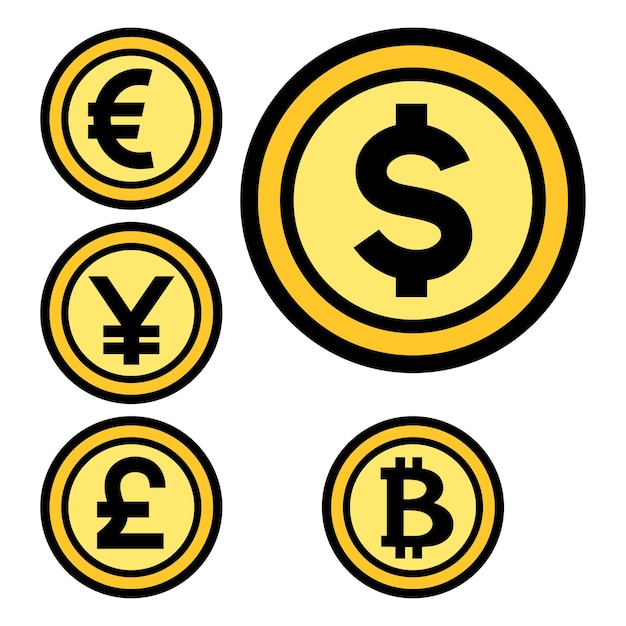 Vector money dollar coin icon graphic vector illustration