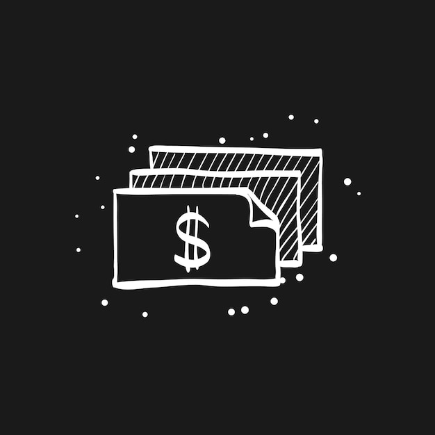 Money doodle sketch illustration