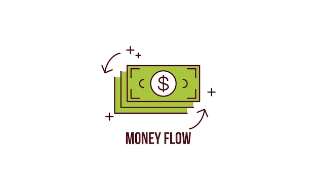 Money Flow Royalty Outline Vector Icon