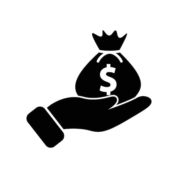 Money in Hand PictographCash and Money SymbolsMoney loan signFinance and Wealth Iconography