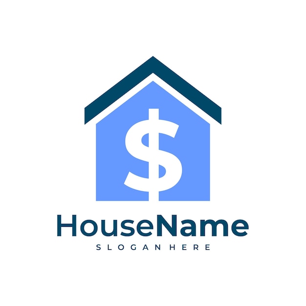 Money Home Logo Template Design Vector Emblem Design Concept Creative Symbol Icon