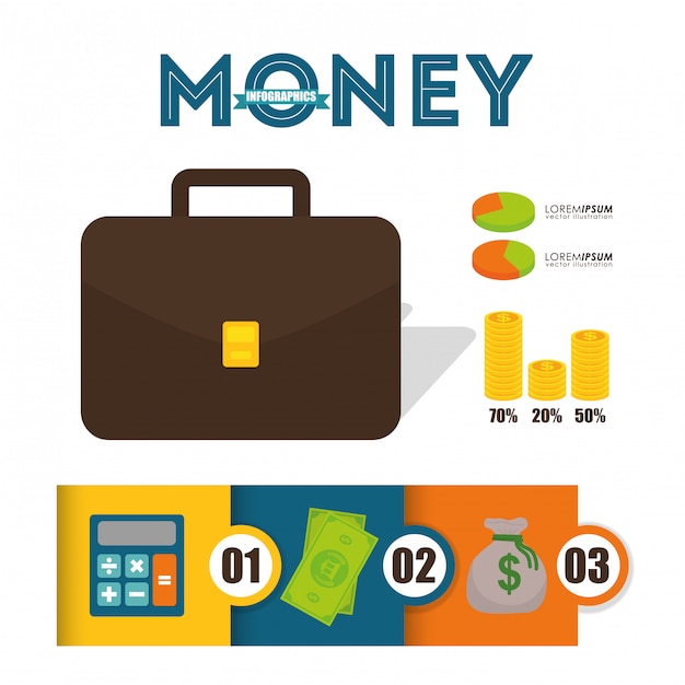 Money infographic design.