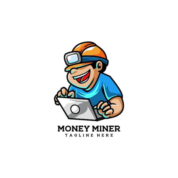 Money miner coin bit coin currency golden digital