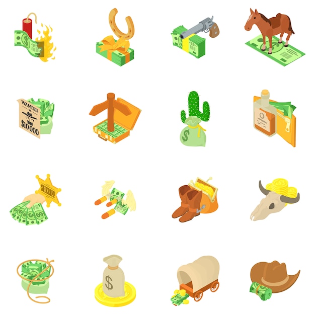 Money security icon set