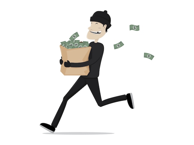 Money thief illustration