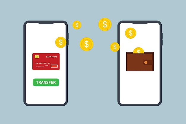 Money transfer vector illustration design template