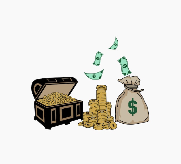 money vector illustration detailed and editable