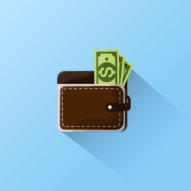 Money wallet vector art