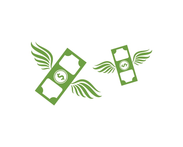 Money wings logo icon vector illustration