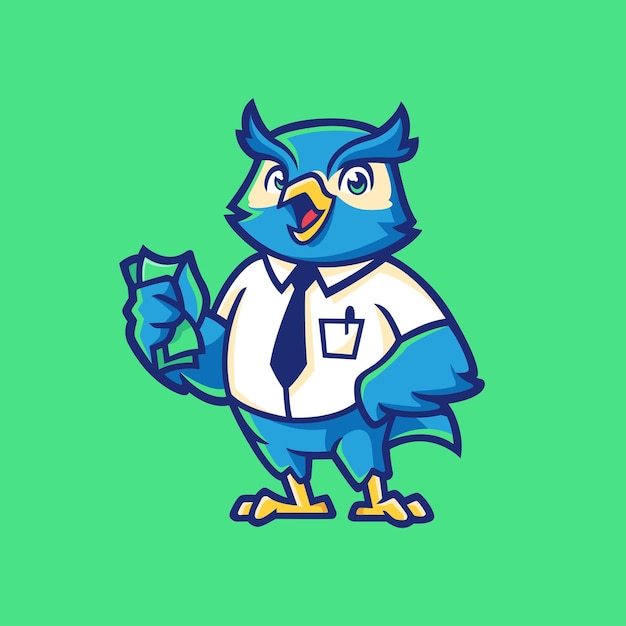 Money Wise Owl Cartoon Mascot