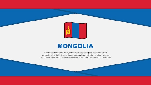 Mongolia Flag Abstract Background Design Template Mongolia Independence Day Banner Cartoon Vector Illustration Mongolia Vector