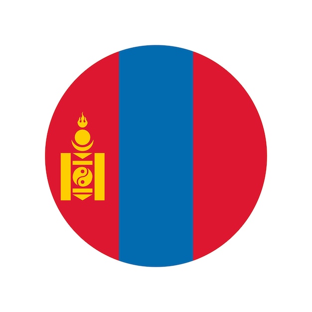 Mongolia Round flag