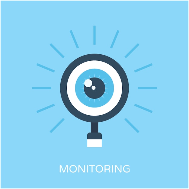 Monitoring Flat Vector Icon