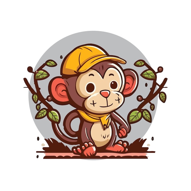 Monkey Adventure vector art illustration