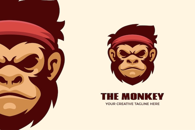 The Monkey Cartoon Mascot Logo Template