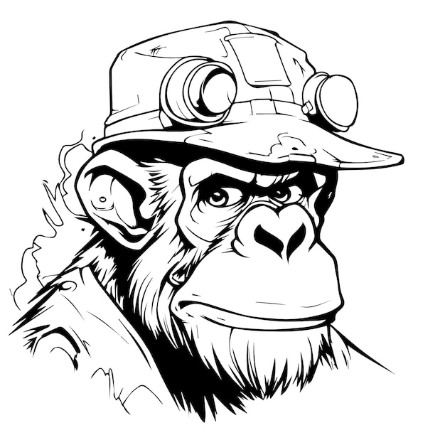 monkey coloring page