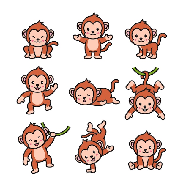 Monkey Doodle Cartoon Illustration