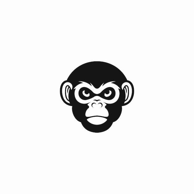 monkey face logo vector icon illustration