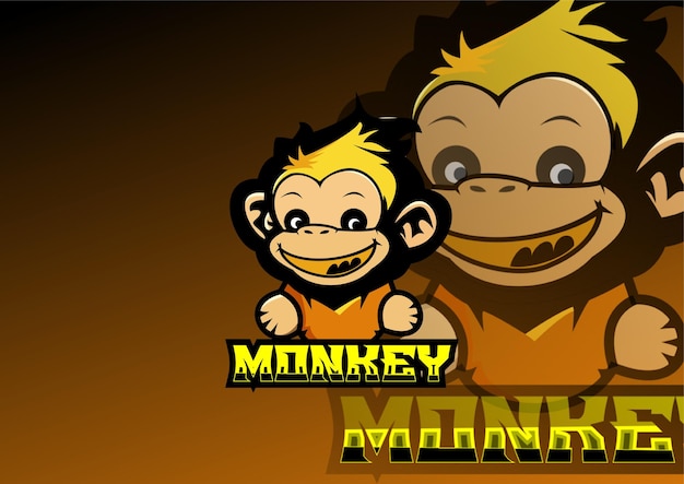 monkey gaming logo design mascot