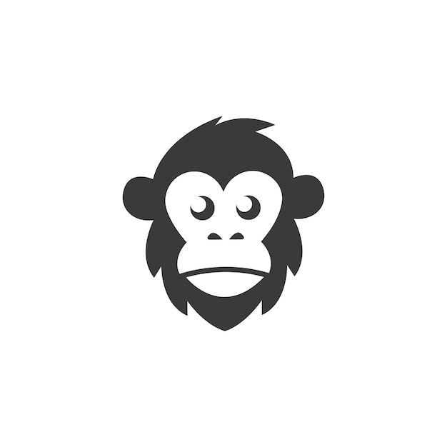 Monkey head icon vector illustration design template