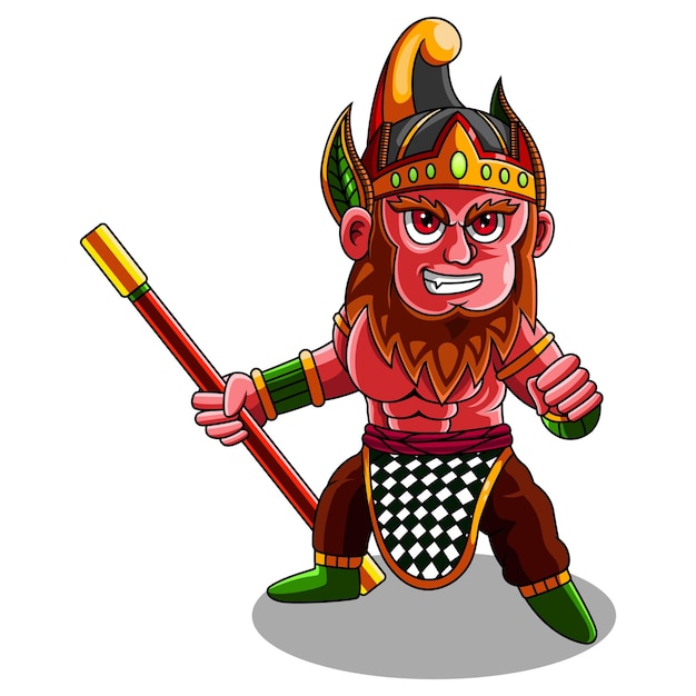 Monkey king chibi mascot logo