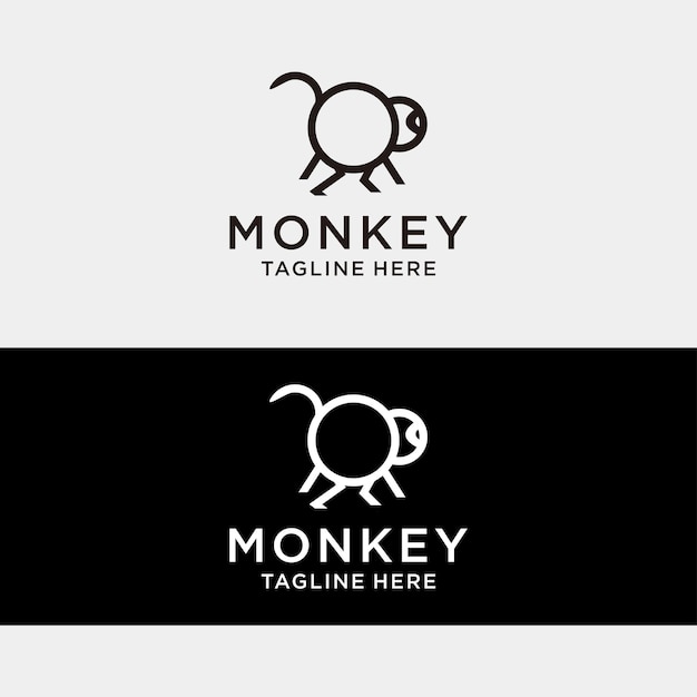 Monkey logo design icon template