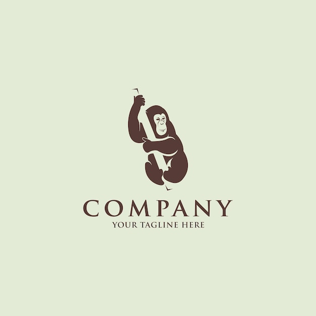 Monkey logo design vector