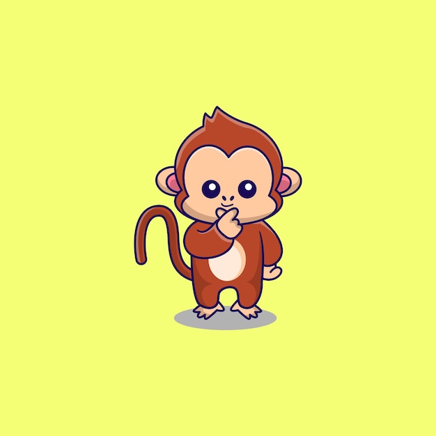 Monkey Vector animal people cute character illustration