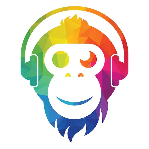 Monkey vector logo design. Cute monkey logo vector design.