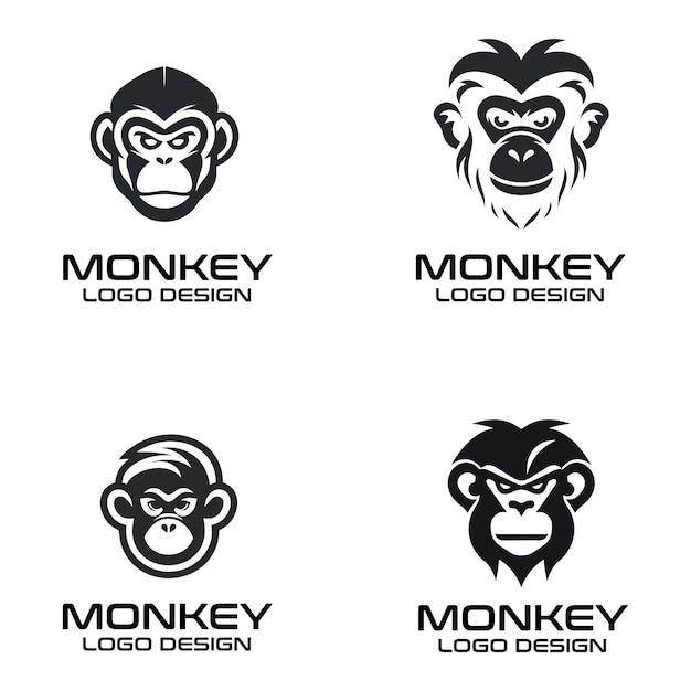 Monkey vector logo design