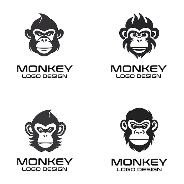 Monkey vector logo design