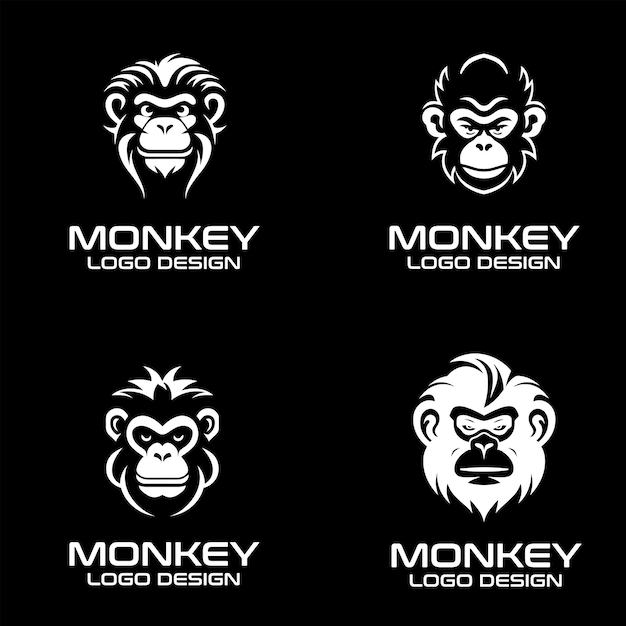 Monkey vector logo design