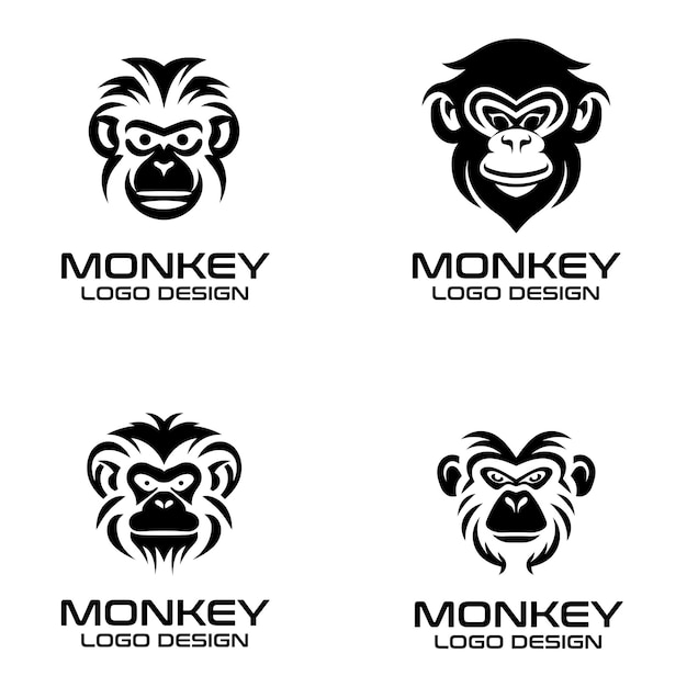 Monkey vector logo design