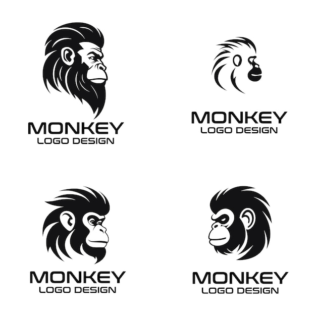 Monkey vector logo design