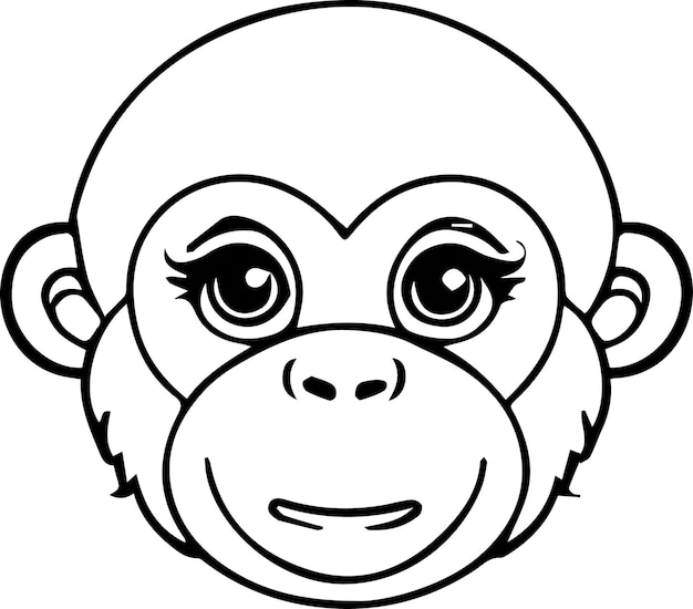 monkey vector outline