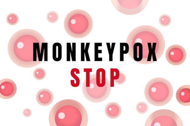 Monkey virus 2022 concept banner Monkeypox virus outbreak concept Monkeypox 2022 Vector illustrat