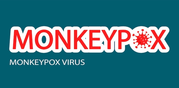 Monkeypox virus banner Monkey Pox virus outbreak pandemic vector illustration