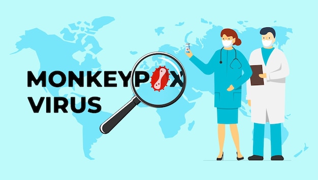 Monkeypox virus mpv mpvx and scientists doctors with vaccine monkey pox outbreak and research